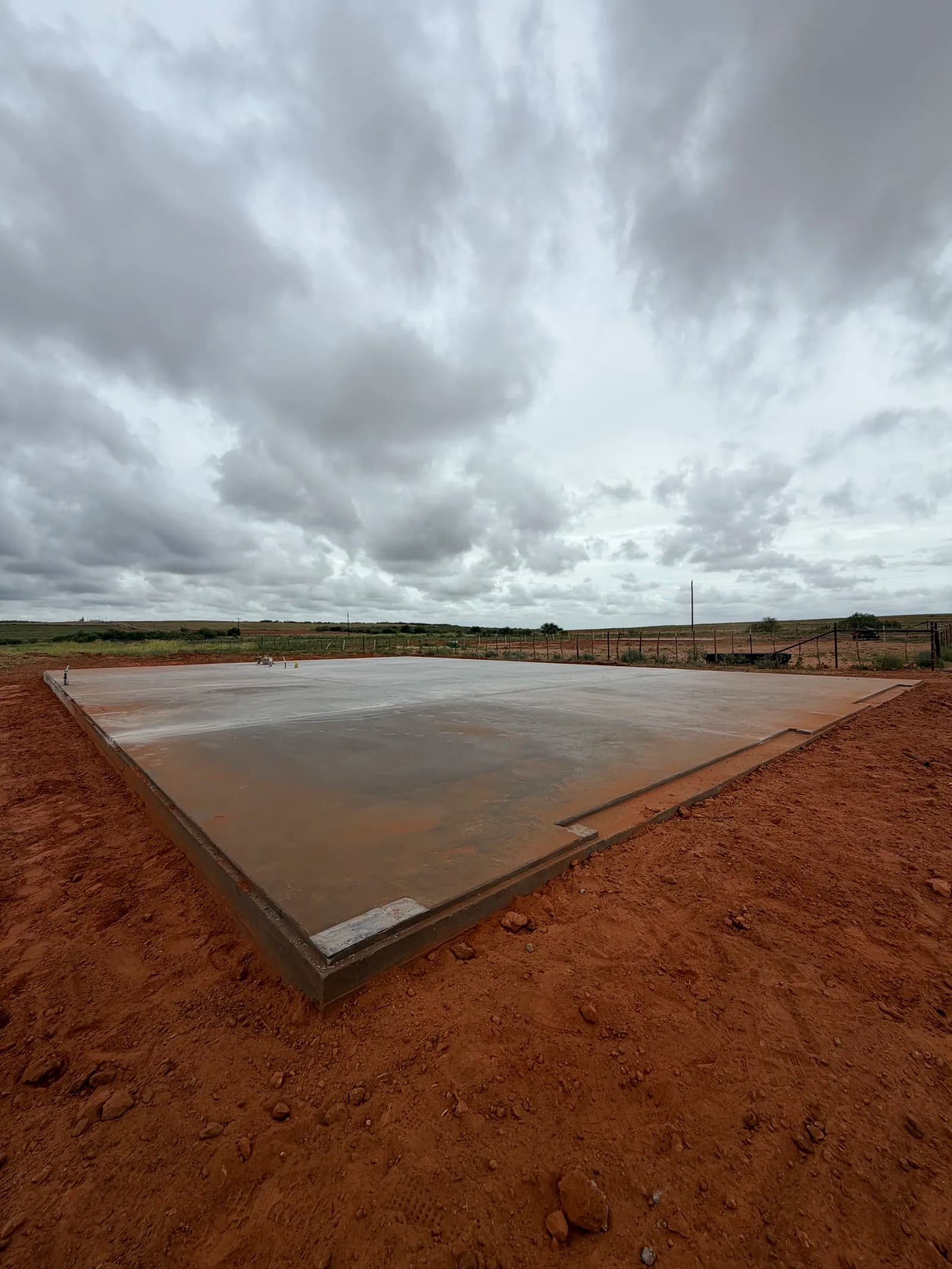 Paducah 50' x 70' Metal Building Foundation — finished slab edge and forms in Paducah, TX