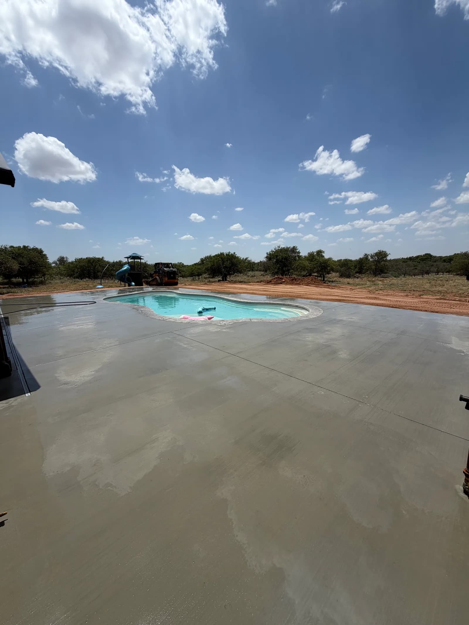 El Dorado Concrete Pool Deck — finishing the surface up to the pool coping in El Dorado, OK