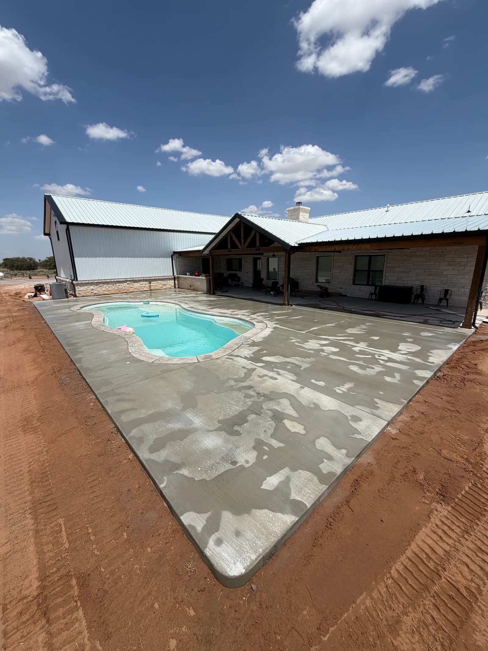 El Dorado Concrete Pool Deck — finished pool deck and outdoor living space in El Dorado, OK